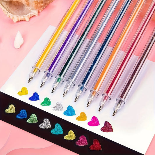 8-Pack Color-Changing Glitter Pens