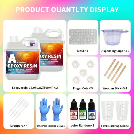 Professional 500ML Clear Epoxy Resin Kit
