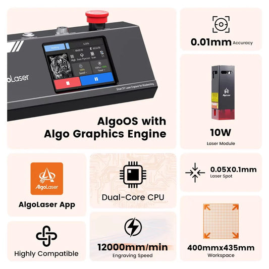 Table 40*43cm CNC Laser Cutter Engraver