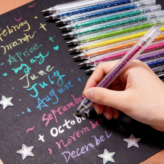 8-Pack Color-Changing Glitter Pens