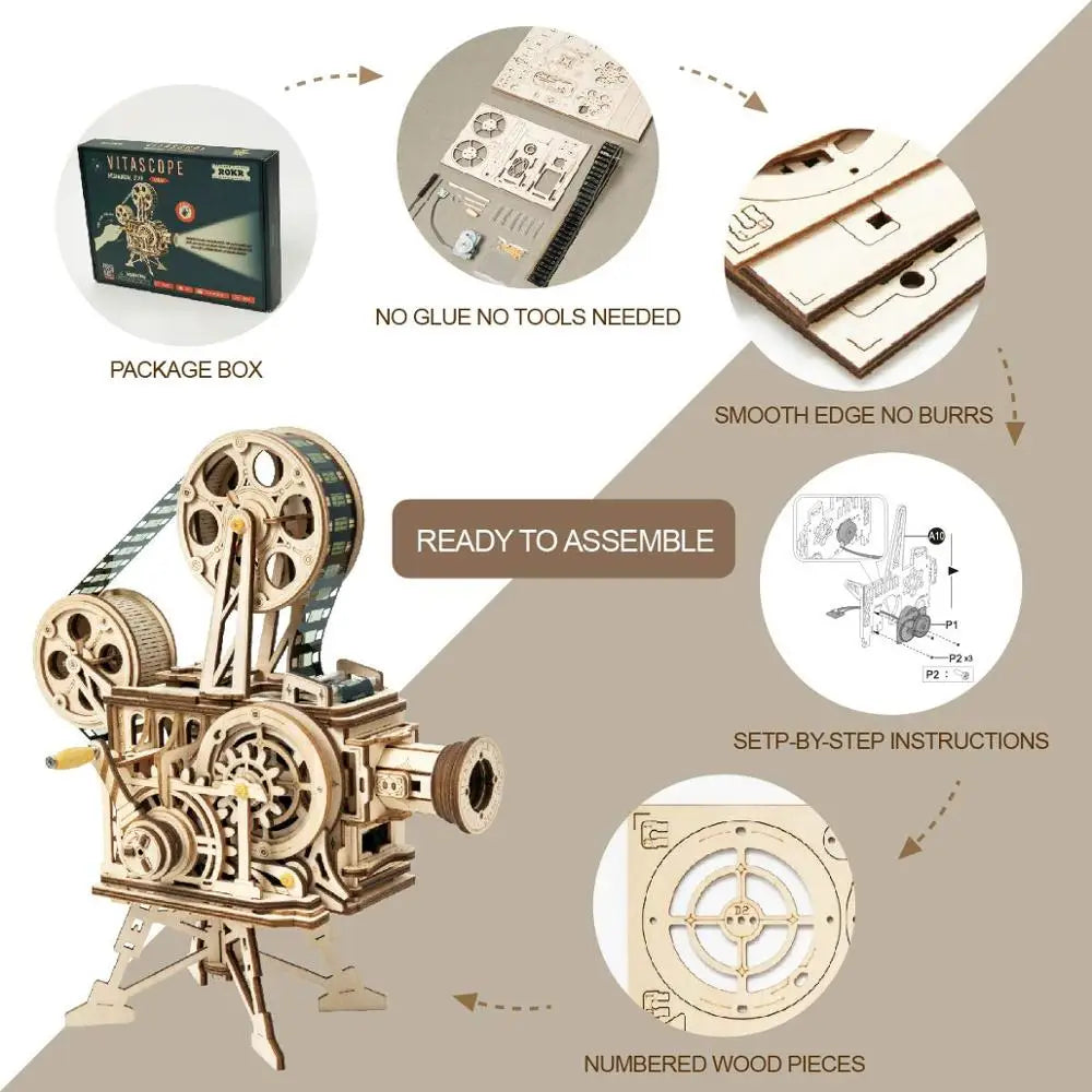 Robotime ROKR Hand Crank Projector