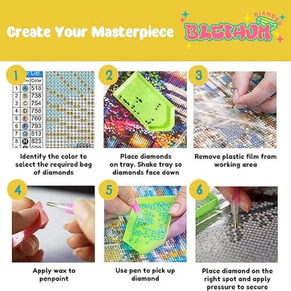 6 Patterns Diamond Painting Art Kit