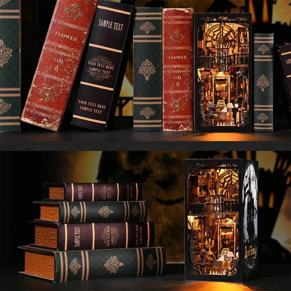 Halloween Bookshelf Dollhouse Model Bookend