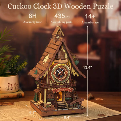 Cuckoo Clock Mechanical 3D Wooden Building Kit