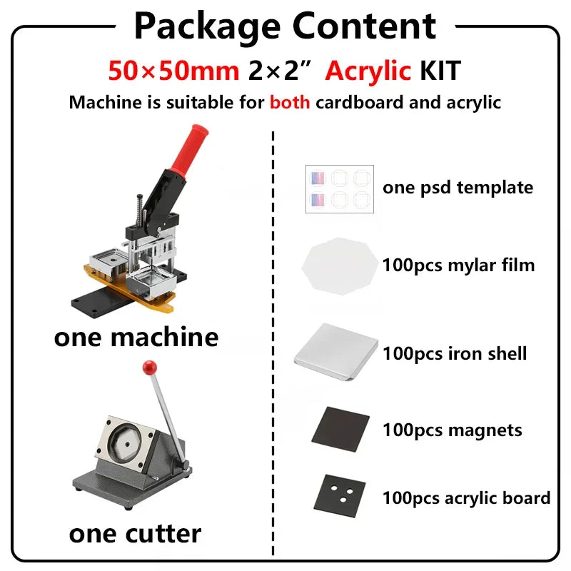 Fridge Magnet Button Making Machine