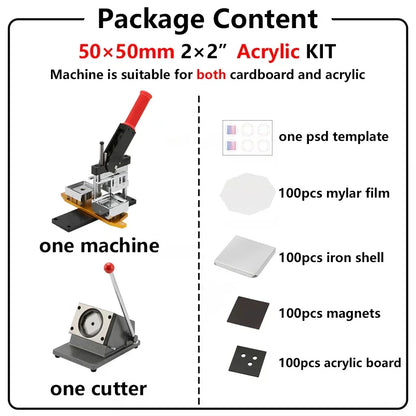 Fridge Magnet Button Making Machine