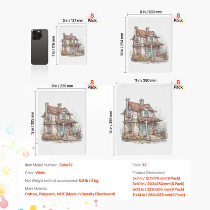 White Canvas Painting Boards