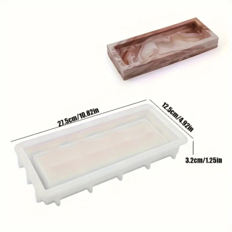 12.3-Inch Silicone Rectangular Resin Mold