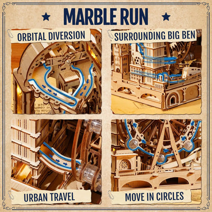 Marble Travel London Marble Run Wooden Puzzle