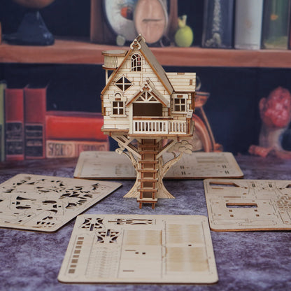 3D Wooden Puzzle DIY Tree House Model