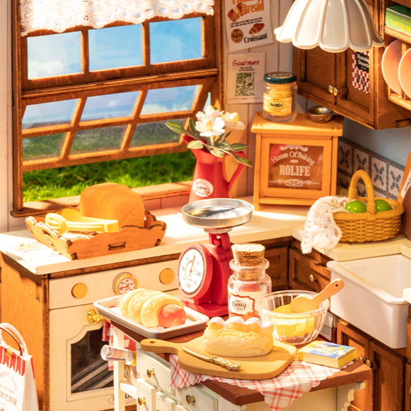 Robotime Rolife Baking Kitchen DIY Miniature Dollhouse