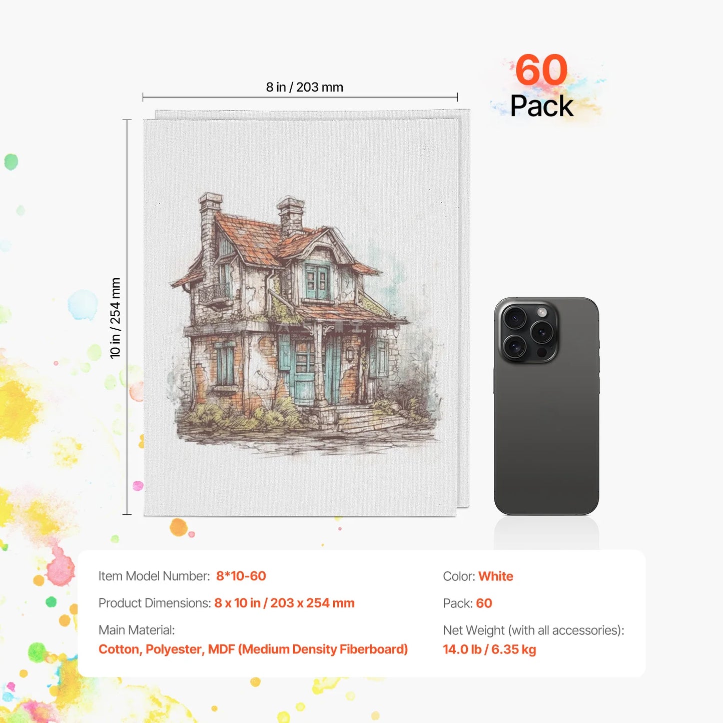 White Canvas Painting Boards