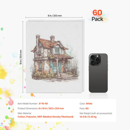 White Canvas Painting Boards