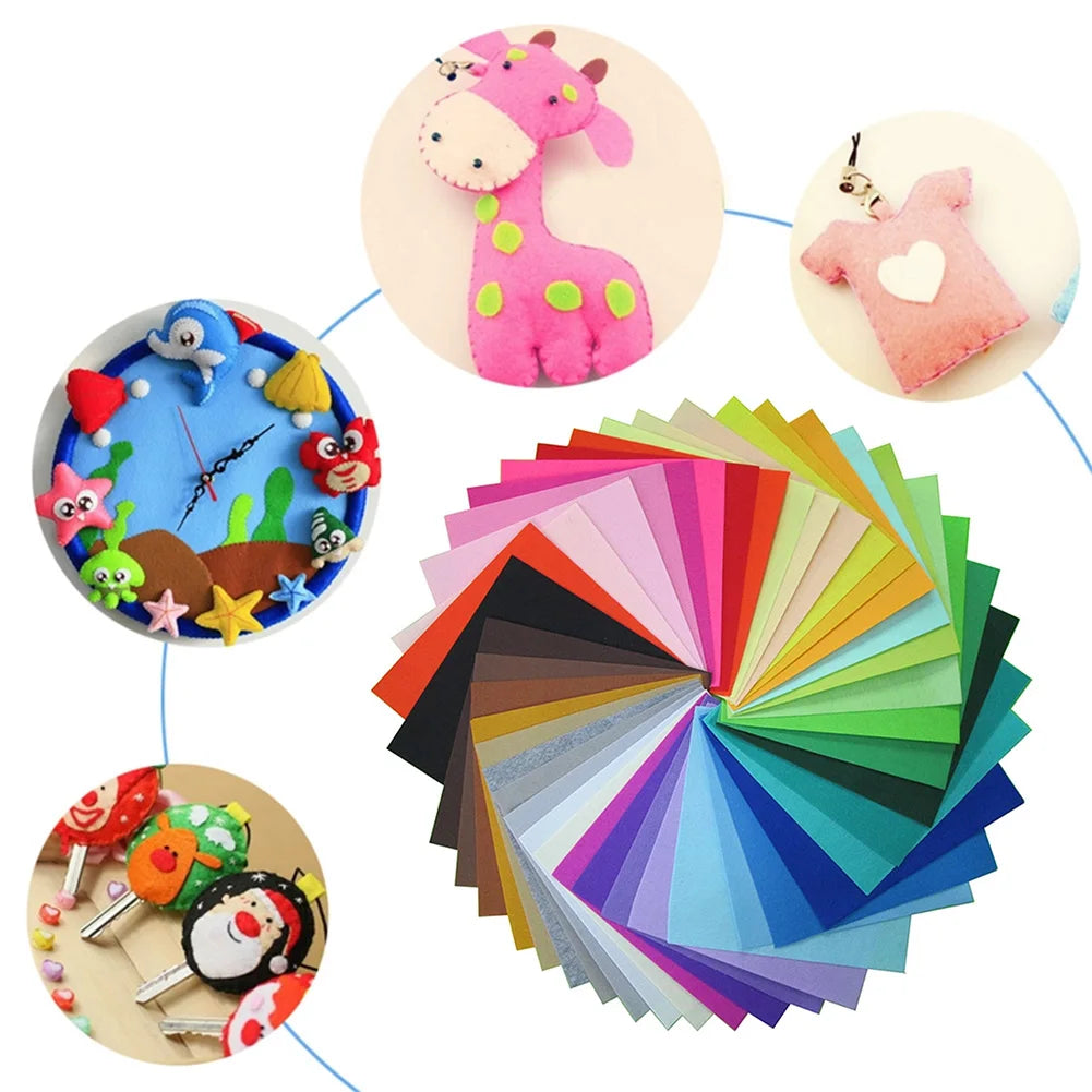 40pcs 10x10cm Felt Sheets