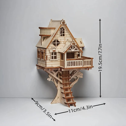 3D Wooden Puzzle DIY Tree House Model
