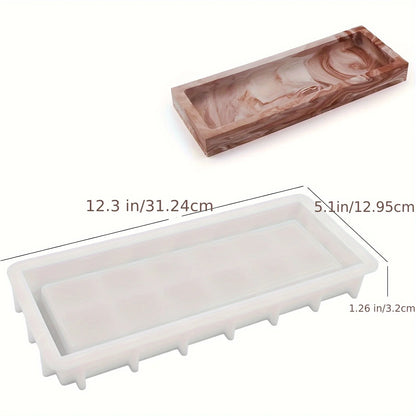 12.3-Inch Silicone Rectangular Resin Mold