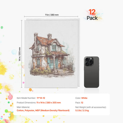White Canvas Painting Boards