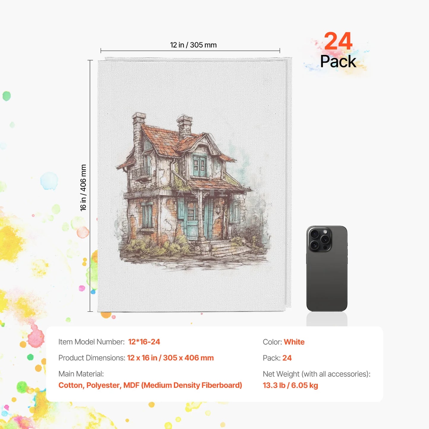 White Canvas Painting Boards