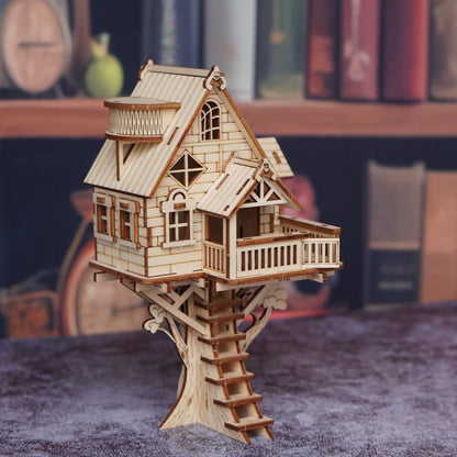 3D Wooden Puzzle DIY Tree House Model