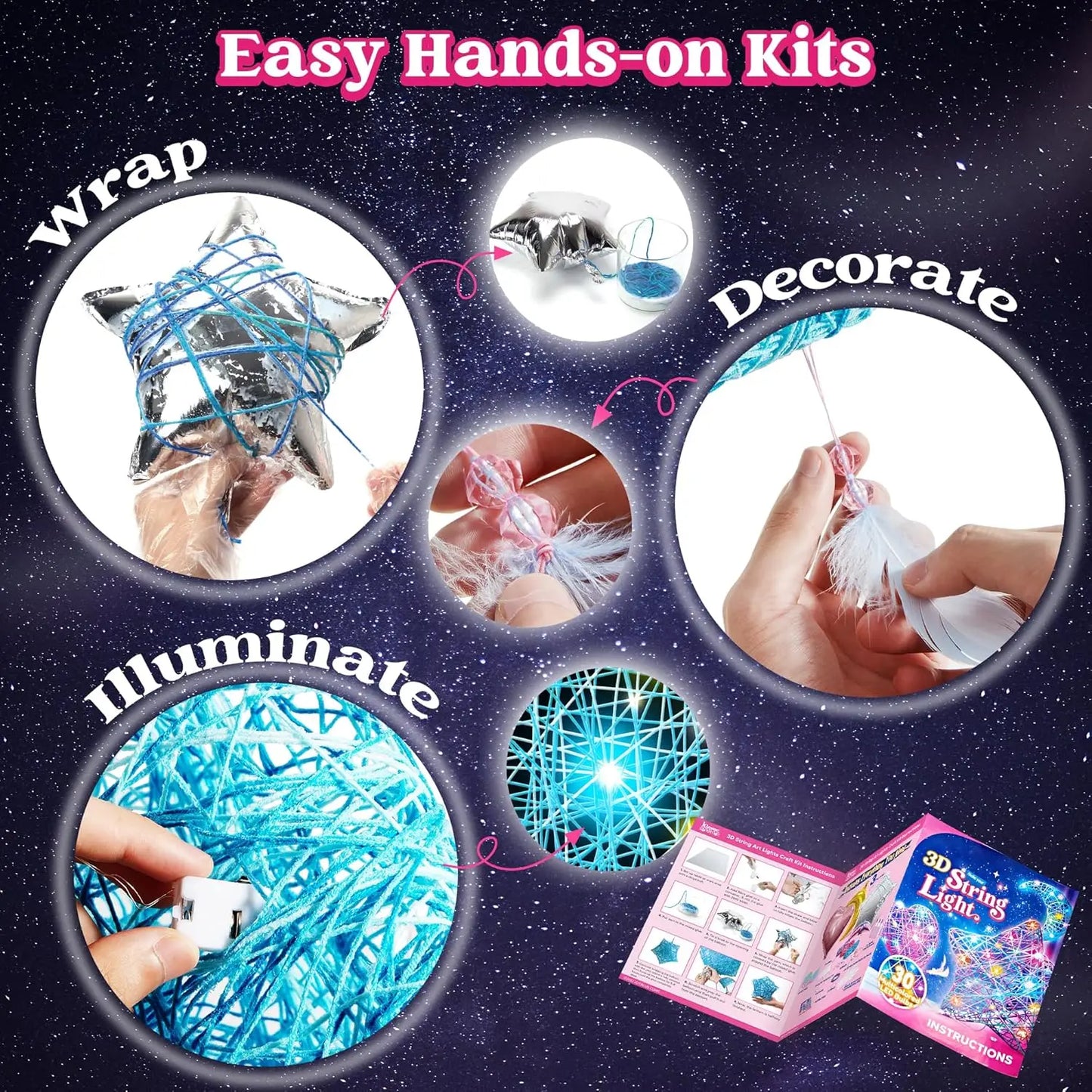 3D String Art Kit Light Up Toy