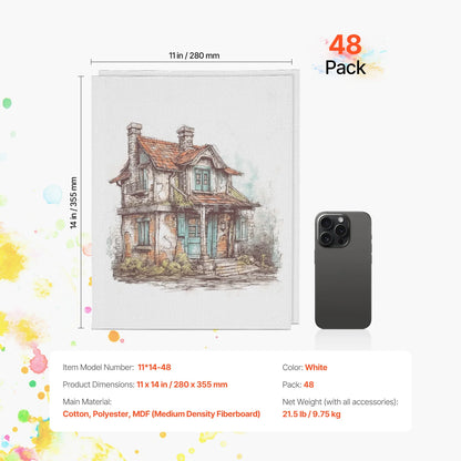 White Canvas Painting Boards