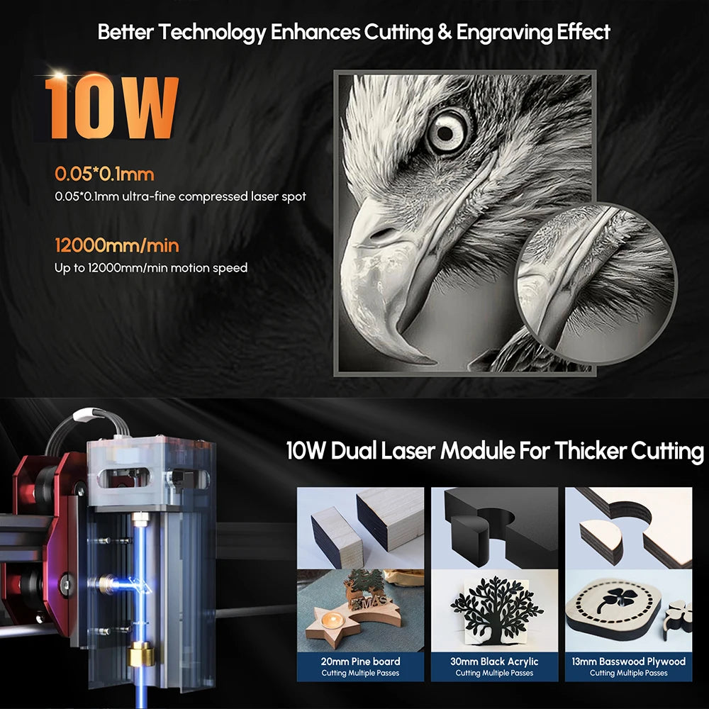 Table 40*43cm CNC Laser Cutter Engraver