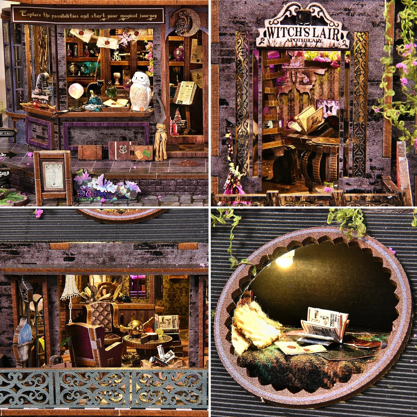Magic Castle 3D DIY Wooden Book Nook