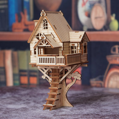 3D Wooden Puzzle DIY Tree House Model