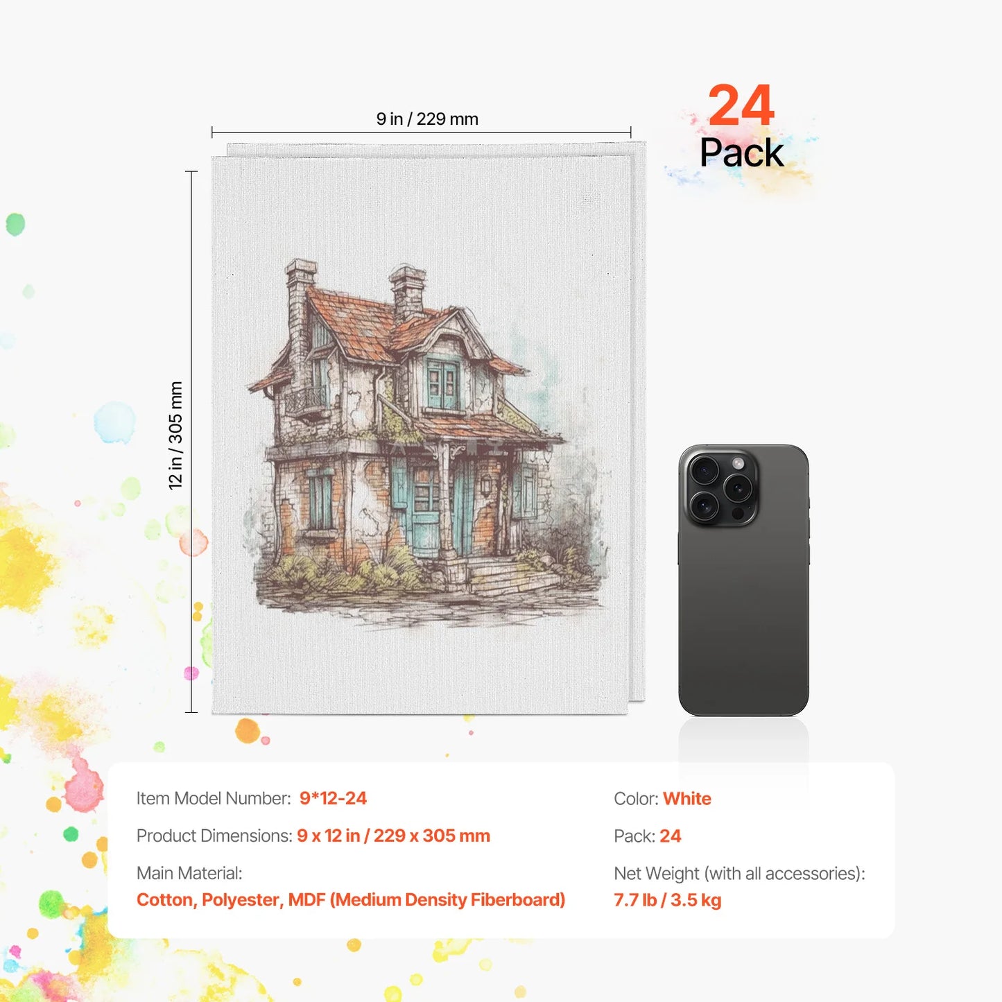 White Canvas Painting Boards