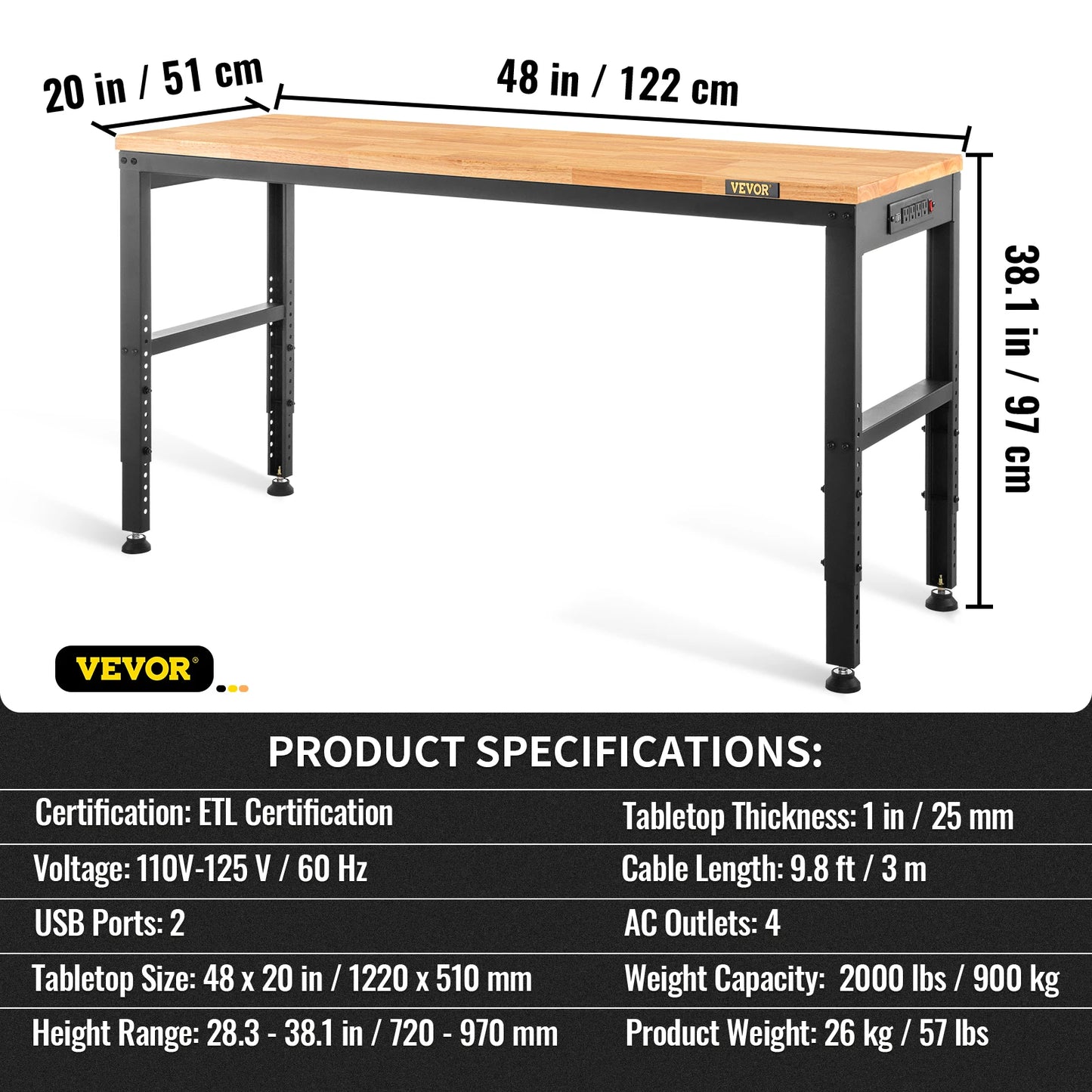 72cm Woodworking Workbench