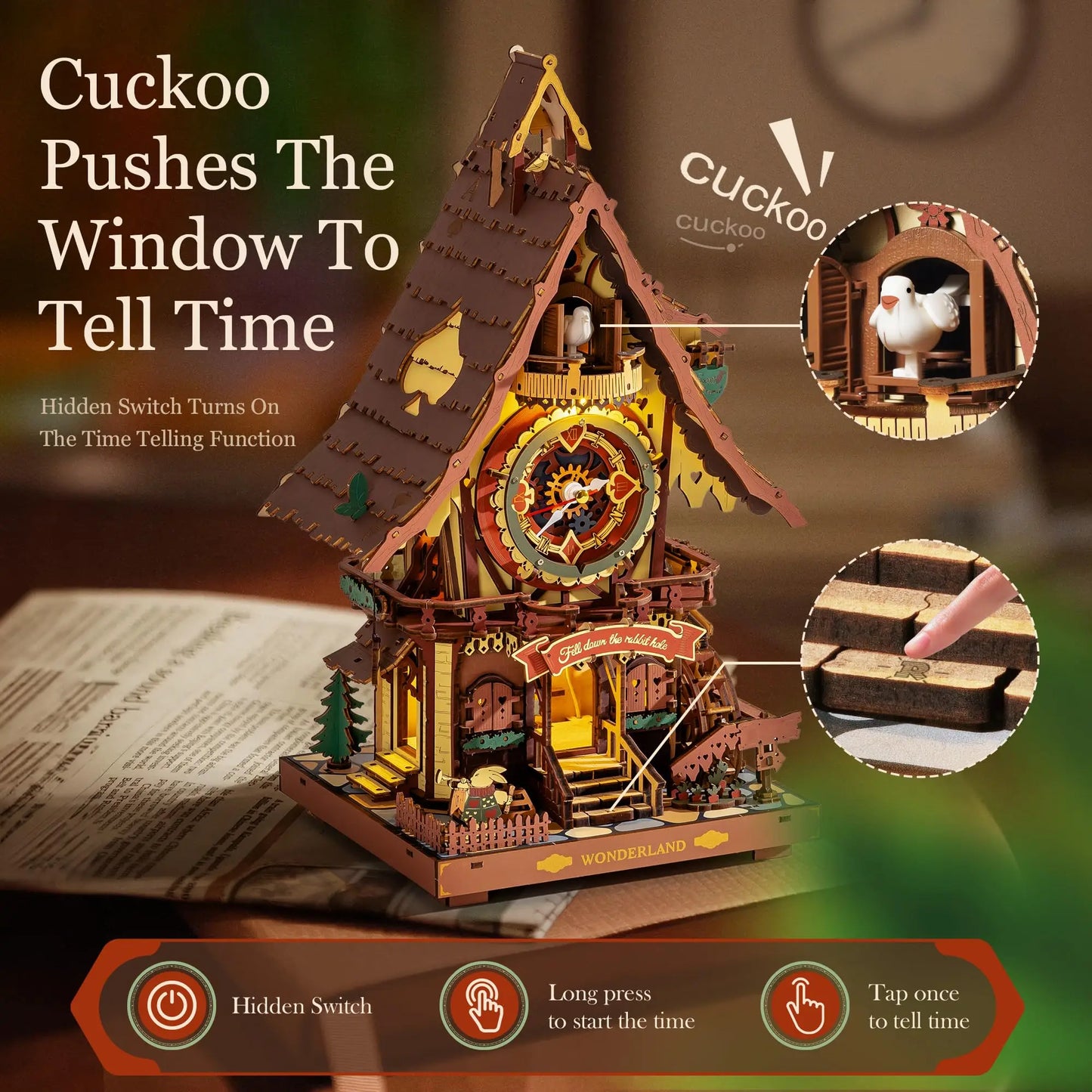 Cuckoo Clock Mechanical 3D Wooden Building Kit