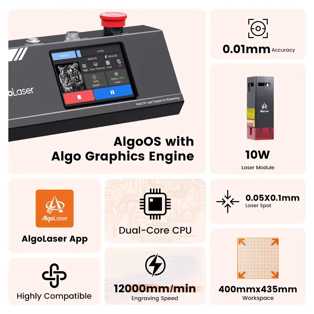 Table 40*43cm CNC Laser Cutter Engraver