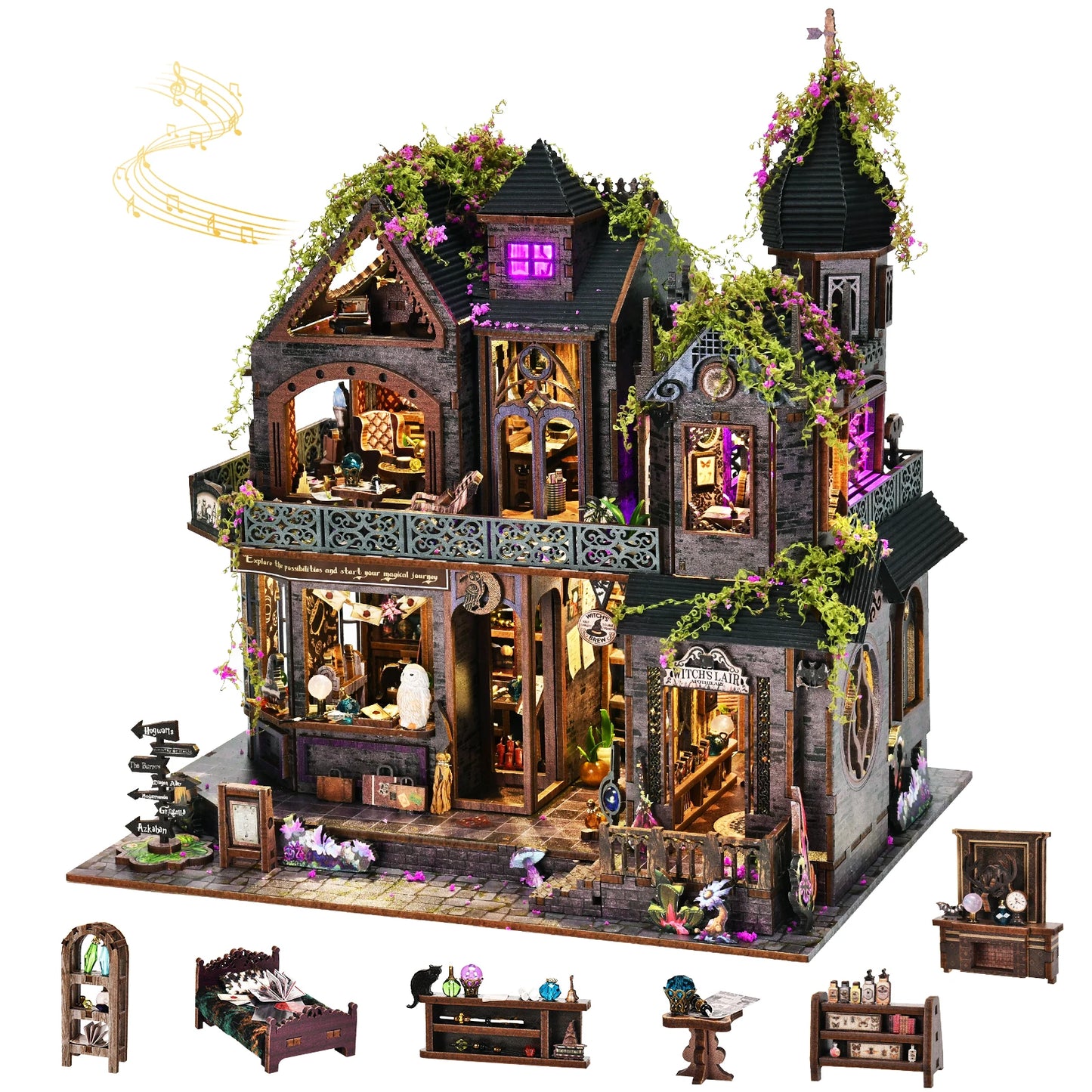 Magic Castle 3D DIY Wooden Book Nook