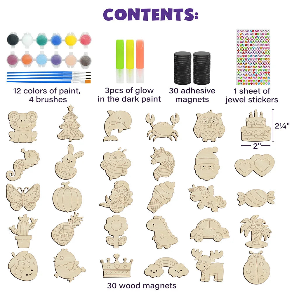 DIY Wooden Glow Magnets