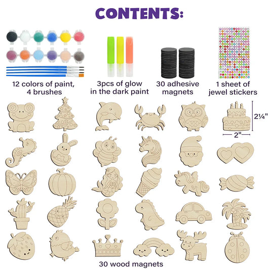 DIY Wooden Glow Magnets
