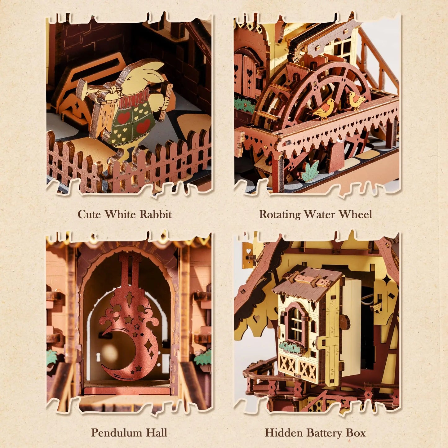Cuckoo Clock Mechanical 3D Wooden Building Kit