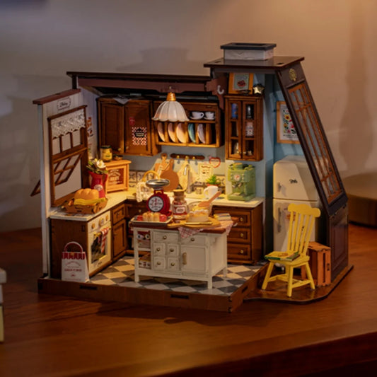 Robotime Rolife Baking Kitchen DIY Miniature Dollhouse