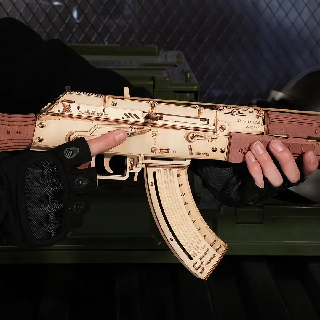 3D Wooden Puzzle Toy Rifle Model Kits