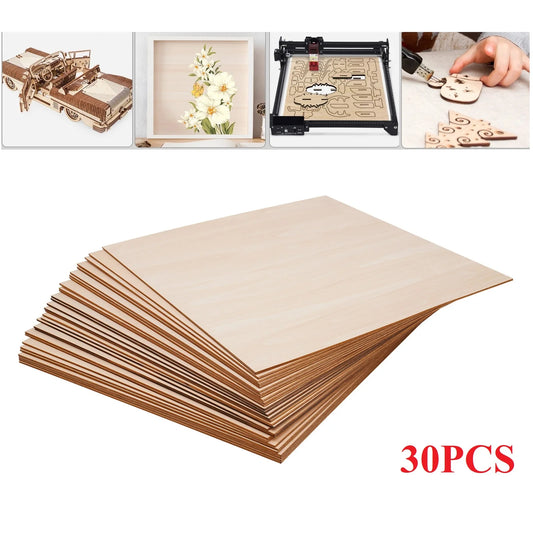 30Pcs Basswood Sheets