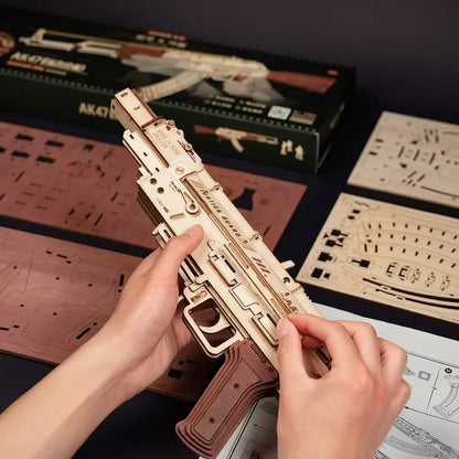 3D Wooden Puzzle Toy Rifle Model Kits
